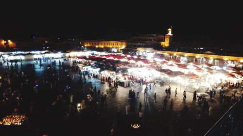 People enjoying at night