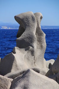 Sculpture of sea against sky