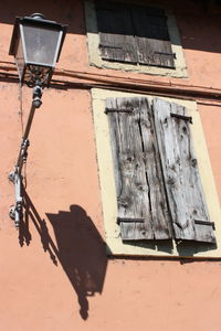 Close-up of window on building