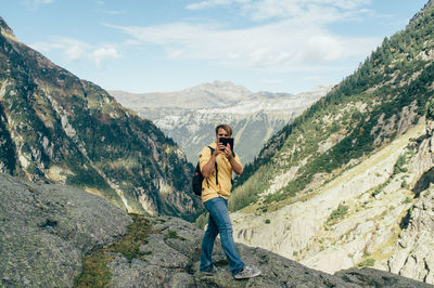 Man standing on mountain