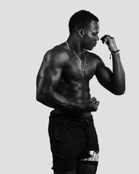 Man looking at camera