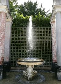 Fountain in front of building