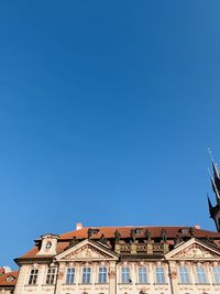 Low angle view of building against clear sky