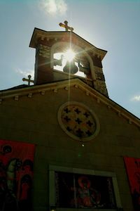 Low angle view of church against sky