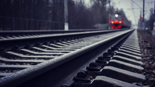 Train on railroad track