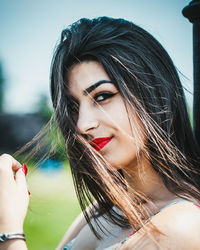Portrait of a beautiful young woman