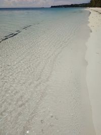 High angle view of beach