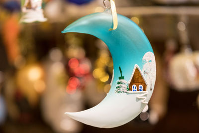 Close-up of stuffed toy hanging