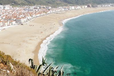 High angle view of beach