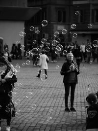 People on street