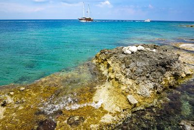 Scenic view of sea against sky