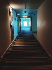 Empty corridor of building