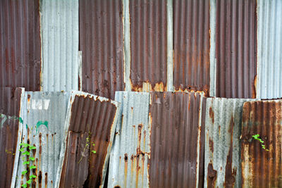 Full frame shot of old wooden fence