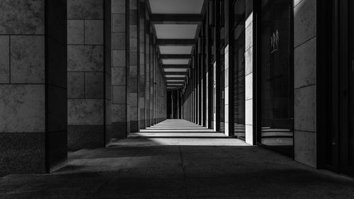 Empty corridor of building