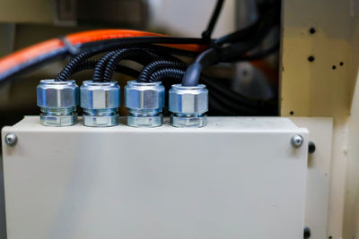 Close-up of machine part