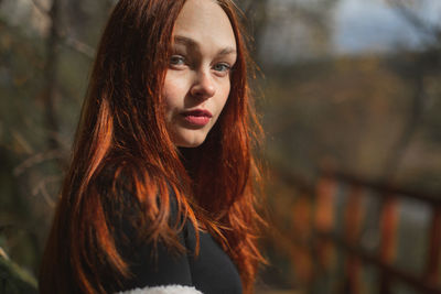 Portrait of beautiful woman