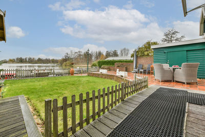 Scenic view of house against sky