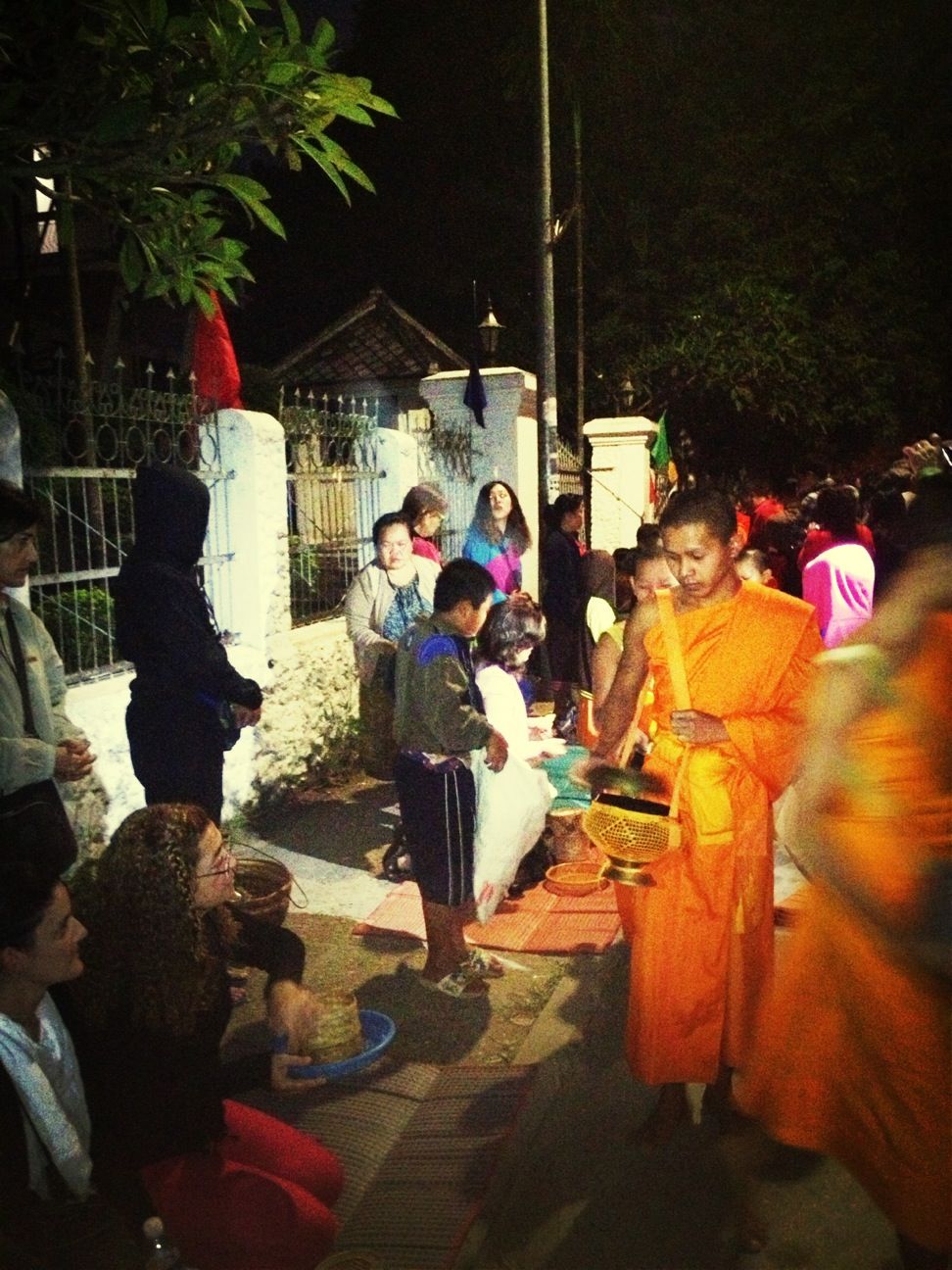 Alms giving