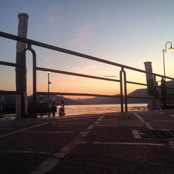 View of sea against sky during sunset