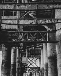 Low angle view of old abandoned building