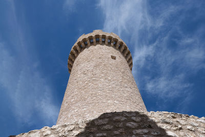 Solitary view of the tower in the medieval town of santo stefano di sessanio abruzzo