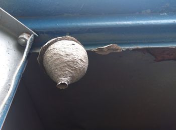 High angle view of pipe in sea
