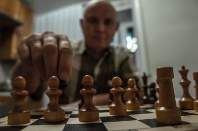 Full frame shot of chess player 