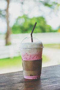 Close-up of drink on table