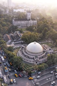 High angle view of city