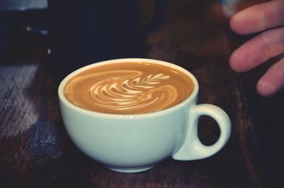 Close-up of cappuccino