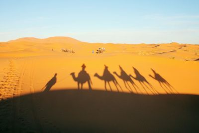 Scenic view of desert against sky