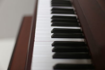 Close-up of piano keys