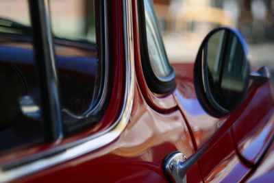 Close-up of car windshield