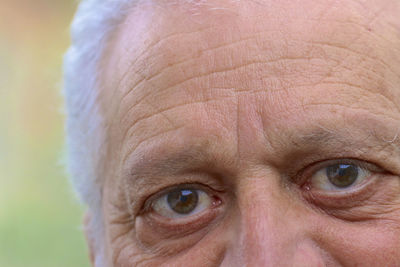 Close-up portrait of man eye