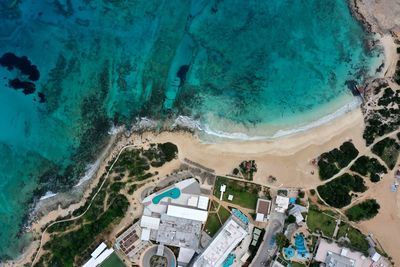 High angle view of swimming pool