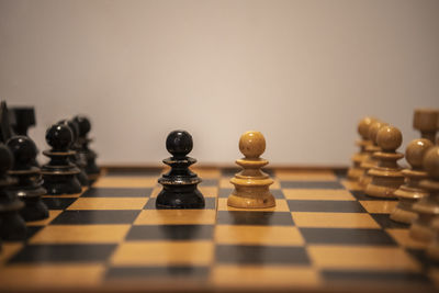 Close-up of chess board