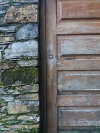 Close-up of wooden door