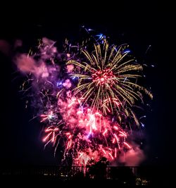 Low angle view of firework display