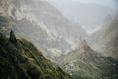 High angle view of valley