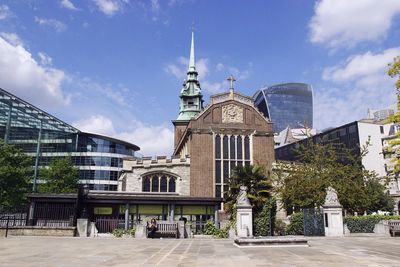 Exterior of cathedral against sky in city