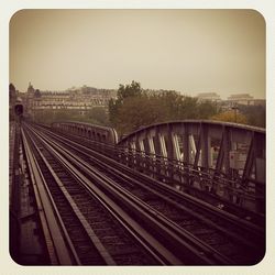 Railroad track at railway station