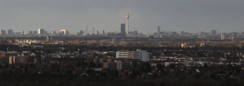 Panoramic view of buildings against sky