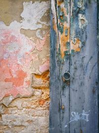 Full frame shot of old weathered door