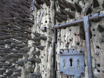 Close-up of wooden door