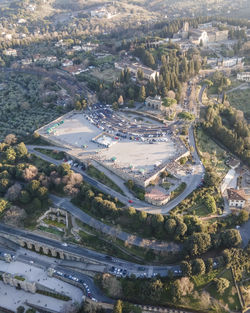 Aerial view of piazzale michelangelo, a famous viewpoint in florence 