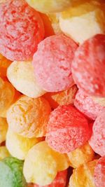 Full frame shot of chopped strawberries