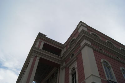 Low angle view of old building against sky