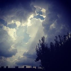 Low angle view of cloudy sky