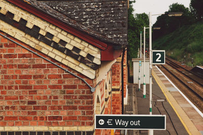 Signboard on railway station