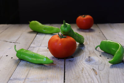 Close-up of tomatoes on table